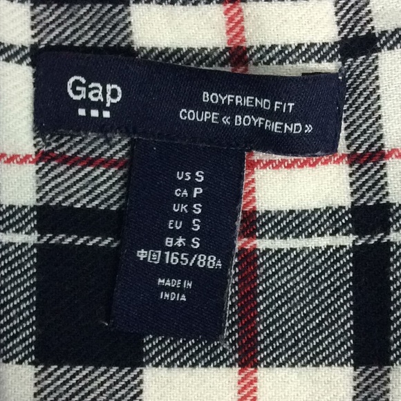 Gap Boyfriend Fit Ladies Plaid Flannel Shirt Sz S - Picture 6 of 7